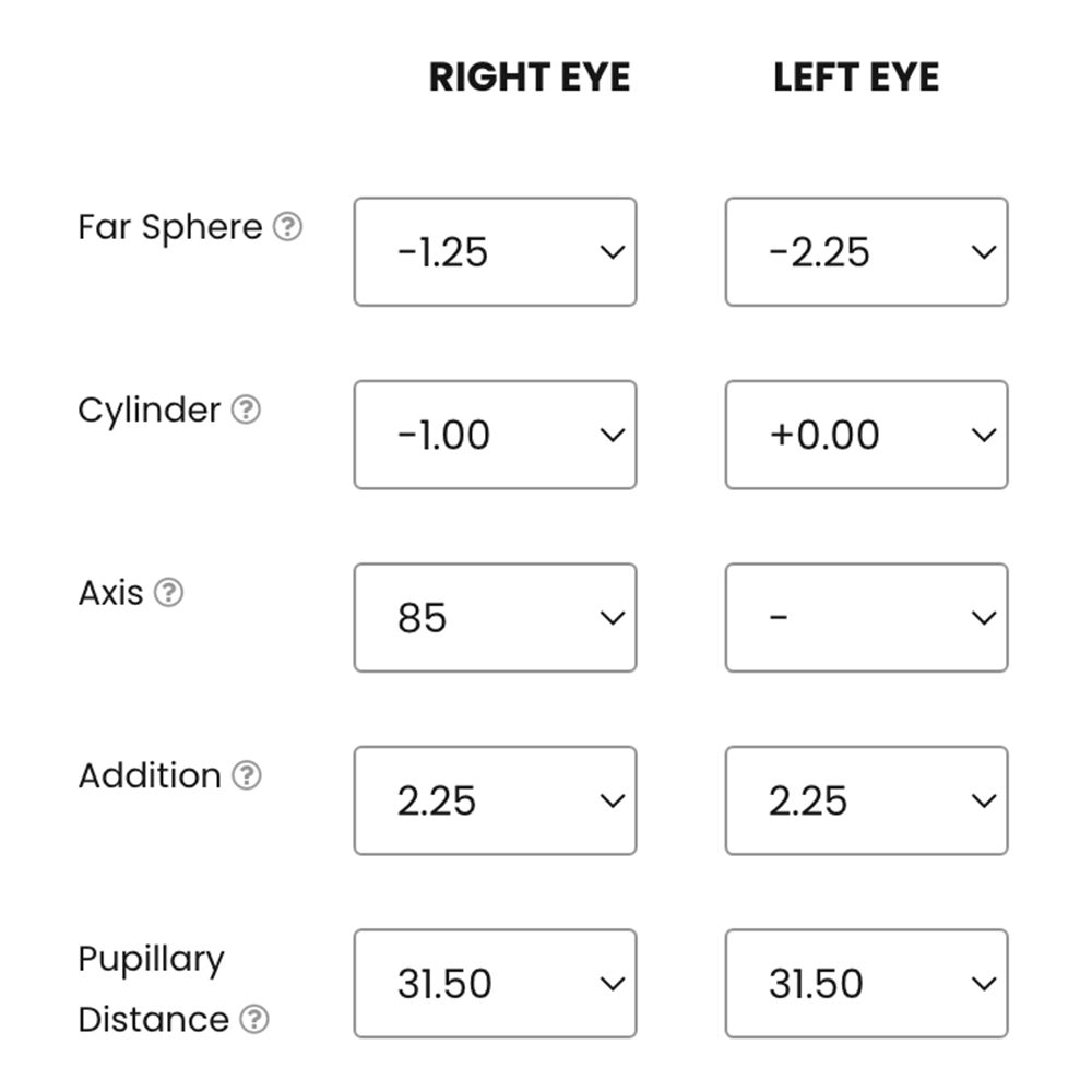 1.00 prescription sales glasses